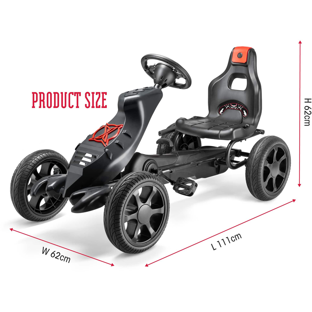 Xootz Venom Pedal Go Kart Red and Black Image 7