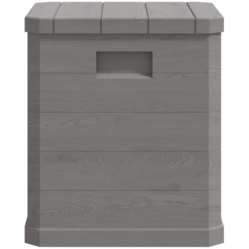 vidaXL 90L Brown Plastic Garden Storage Box Image 4