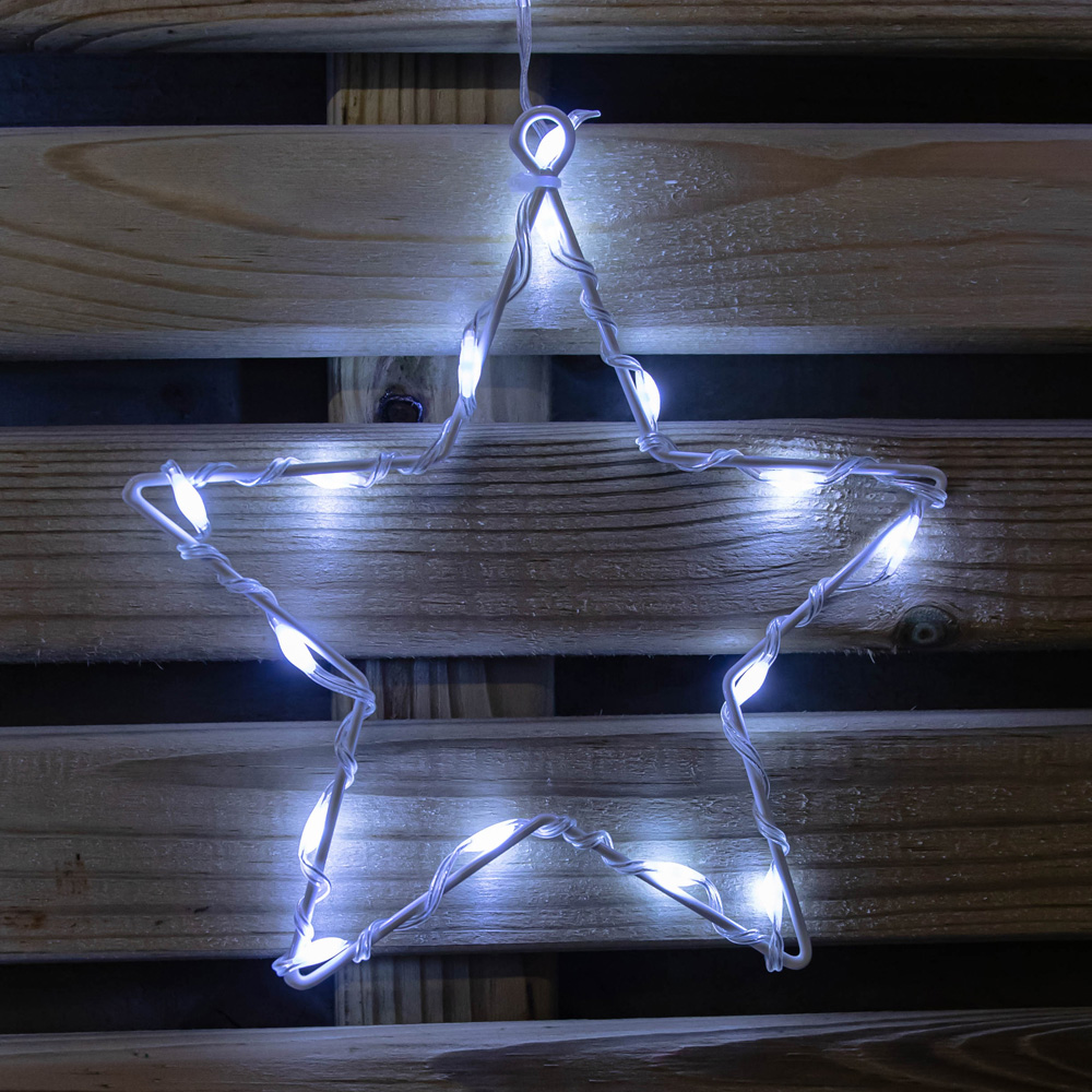 Samuel Alexander FlexiBrights 258 White LED Star Clear Cable Curtain Light 1.2 x 1.2m Image 5