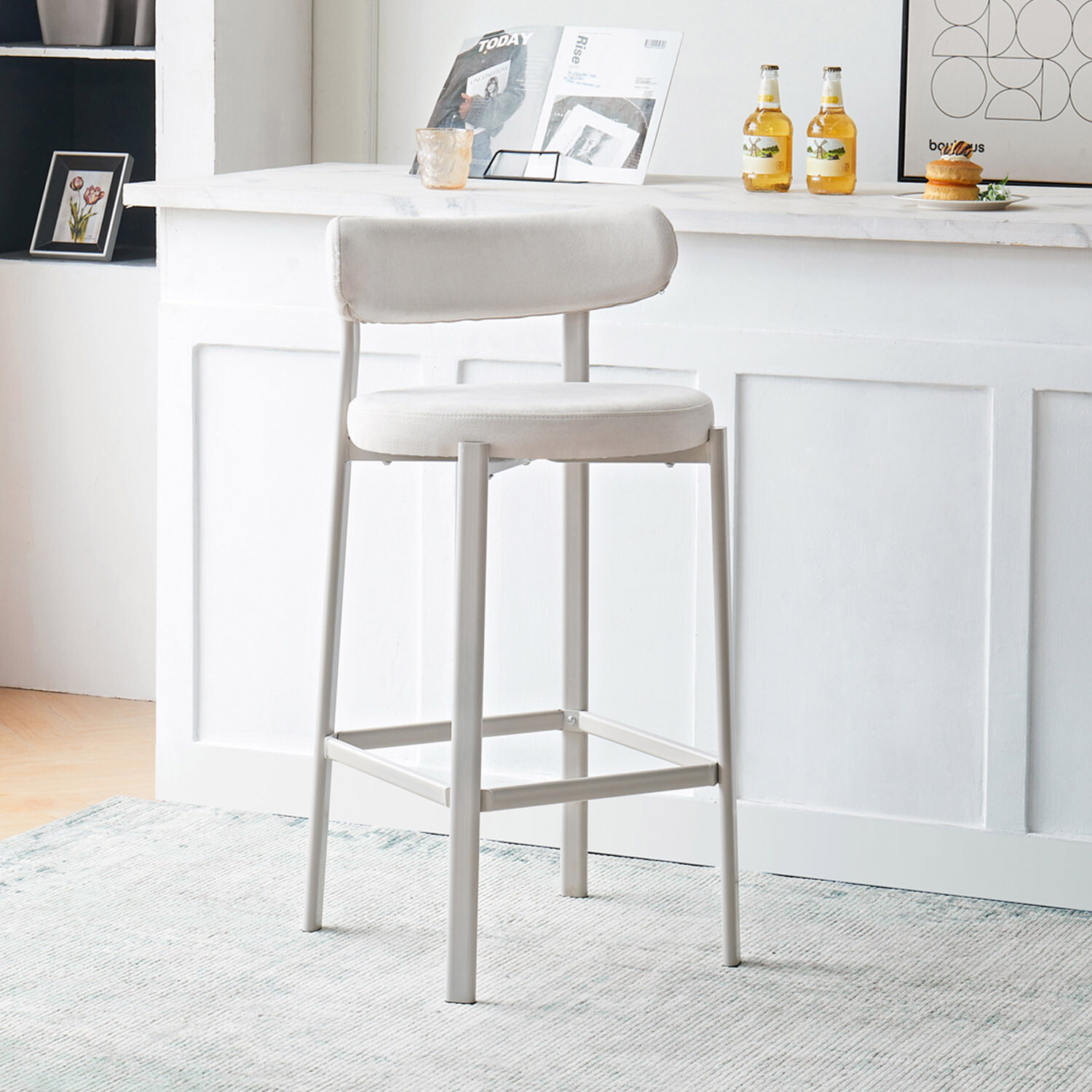 Jessie Neutral Bar Stool Image 1