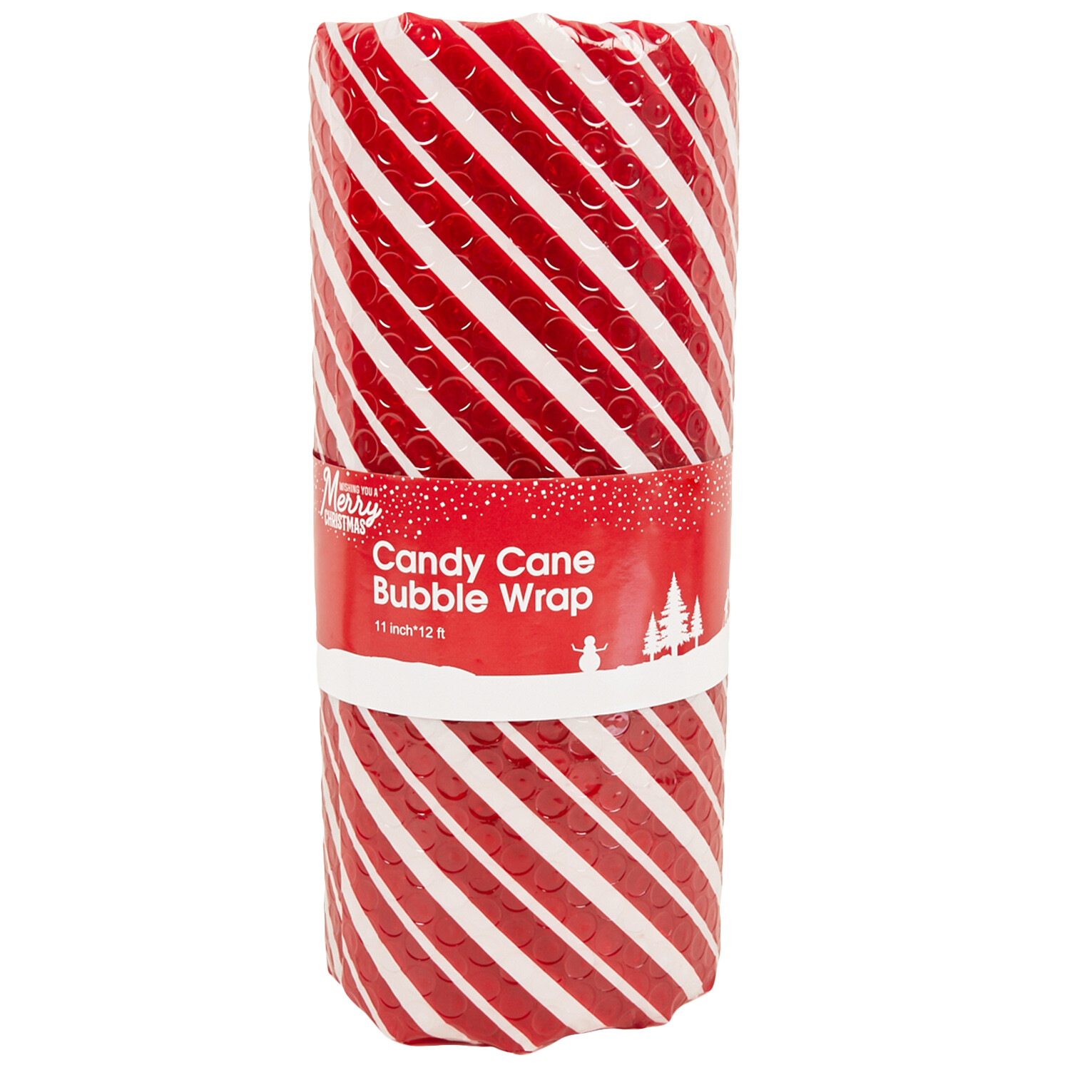 Candy Cane Bubble Wrap Red Wilko