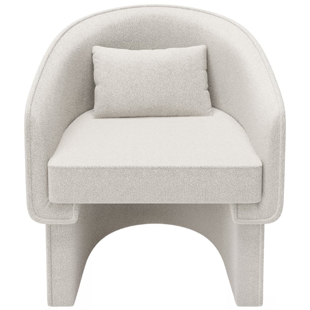 Solace+Co Lowen Cream Boucle Accent Chair Image 2