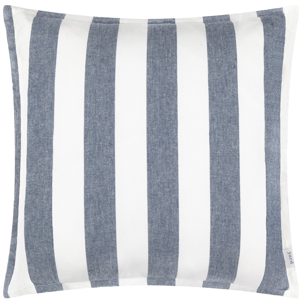 Yard Hayle Blue Cotton Polyester Filled Outdoor Cushion 50 x 50cm Image 1