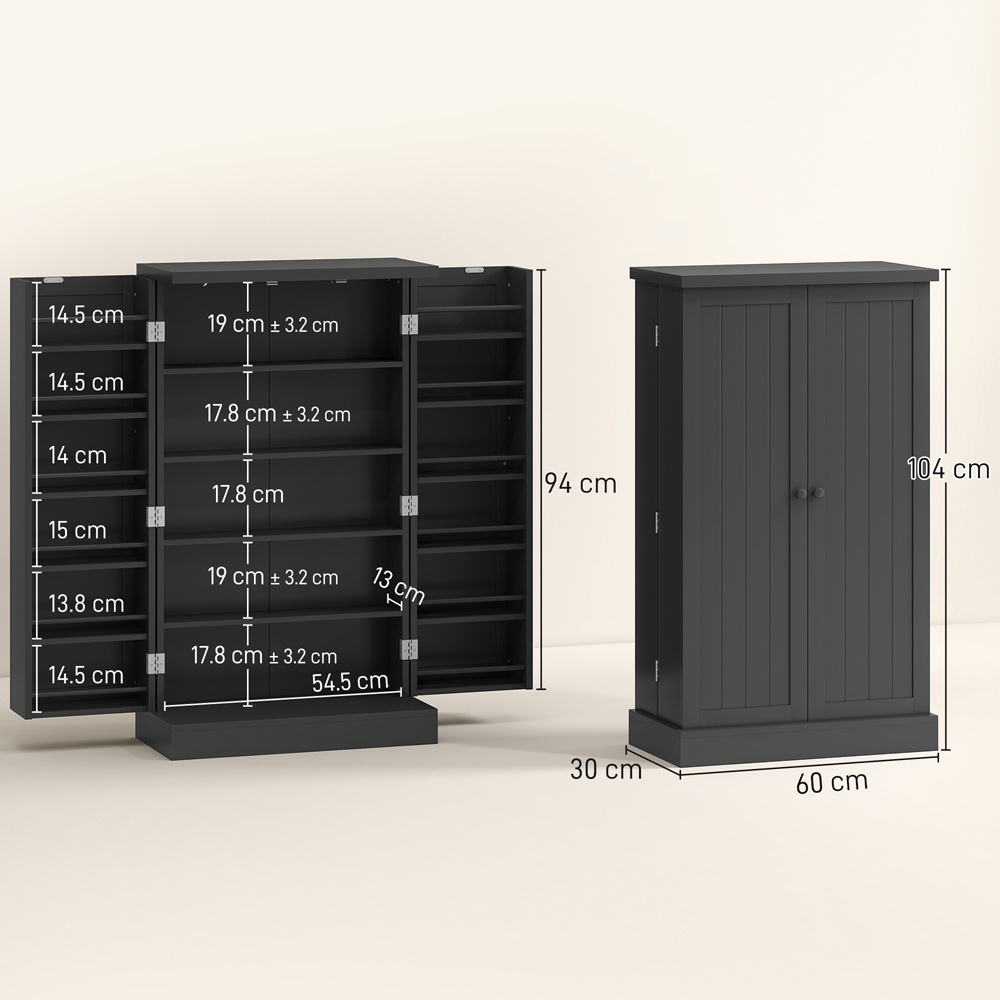 Portland 2 Door Black Kitchen Storage Cabinet Image 9