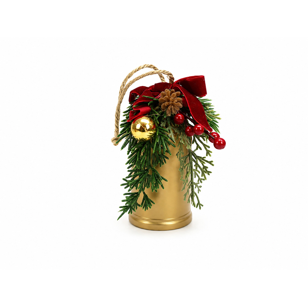 Gold Floristry Bell Hanging Decoration Image 5