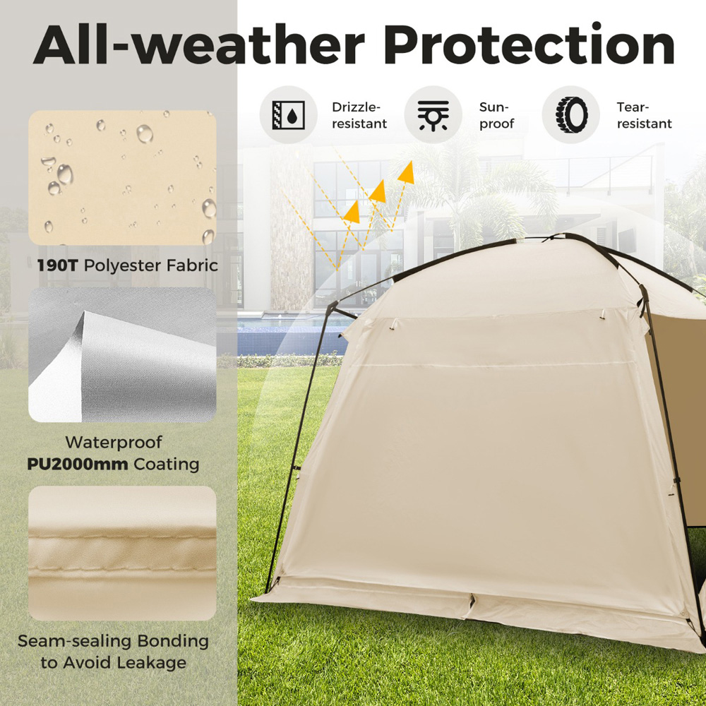 Costway Beige Screened Canopy Tent 3 x 3m Image 6