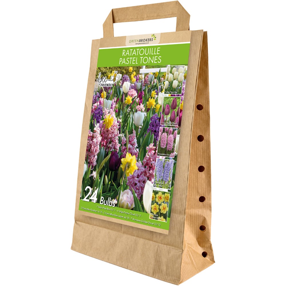 GreenBrokers Dutch Ratatouille Pastel Bee Friendly Mixed Planting Bulb 24 Pack Image 1