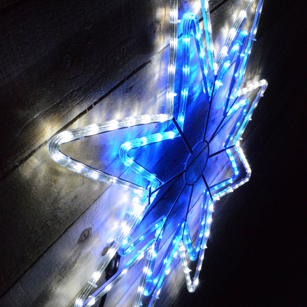Samuel Alexander Star Silhouette Blue and White LED Rope Light 95cm Image 4
