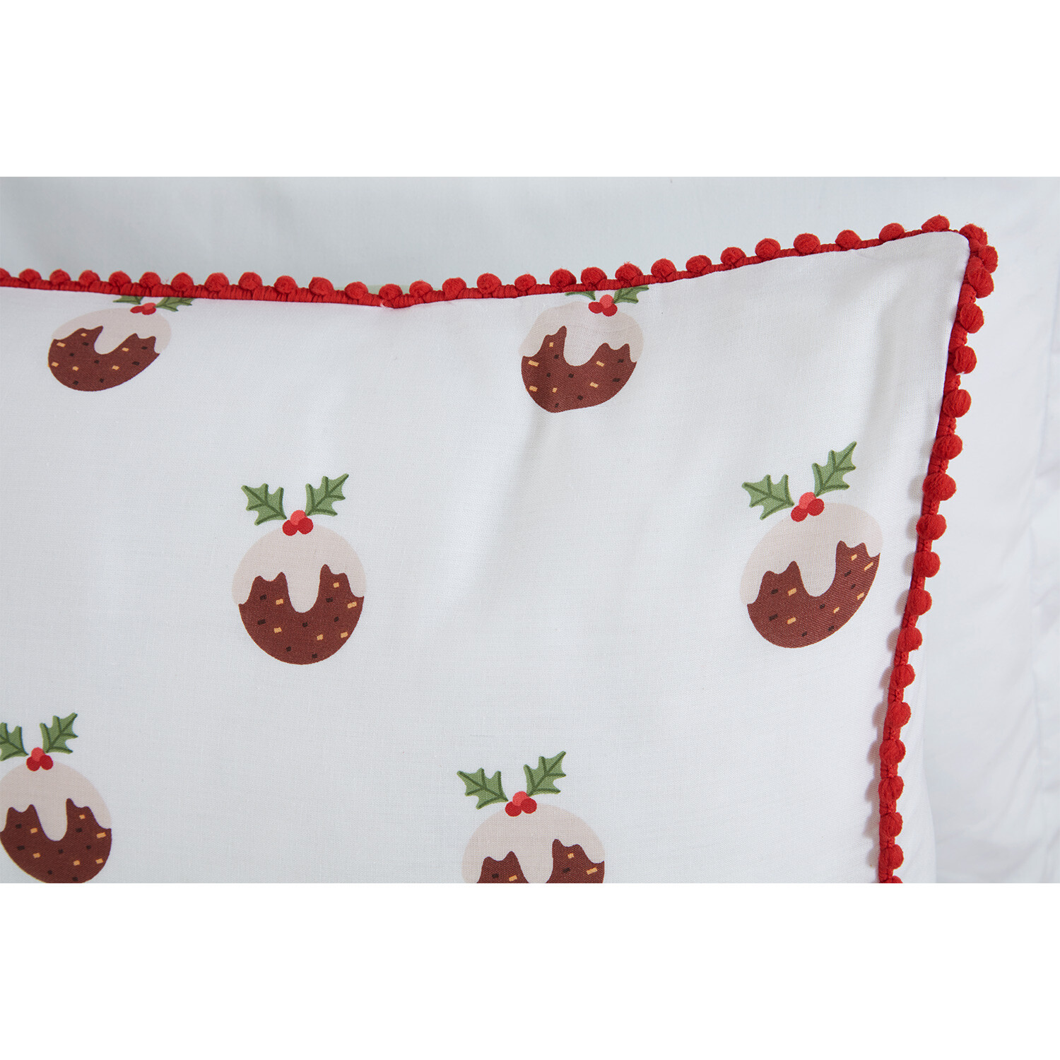 Christmas Pudding Duvet Cover and Pillowcase Set - Single Image 3