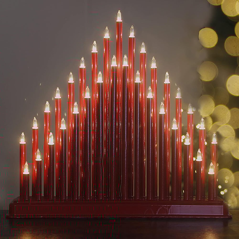 Marco Paul 33 LED Red Candle Bridge Image 3