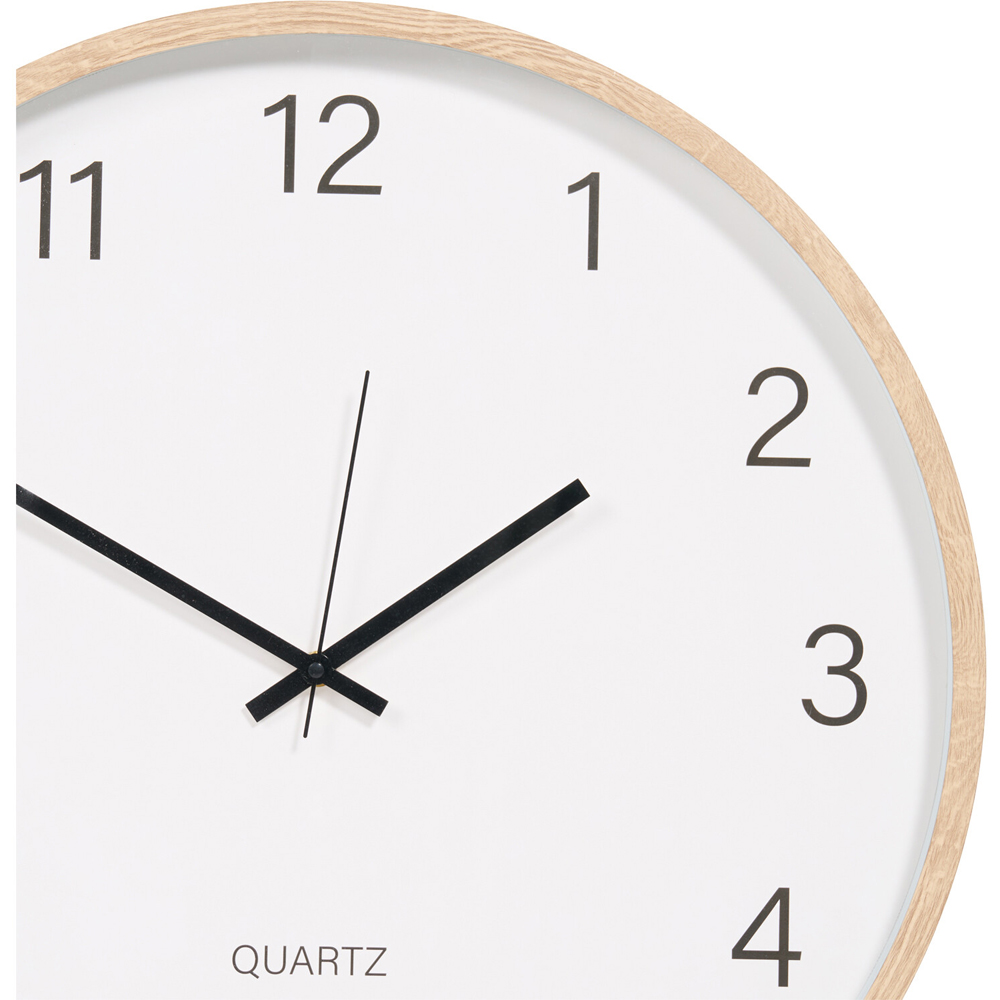 Wood Effect Frame Clock Image 2