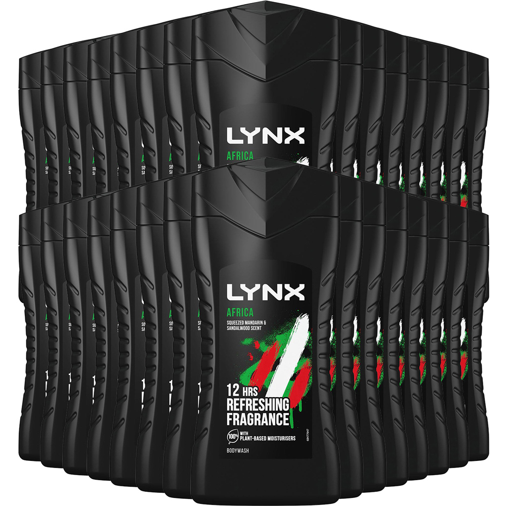 Lynx Africa Squeezed Mandarin and Sandalwood Shower Gel 225ml 30 Pack Image 1