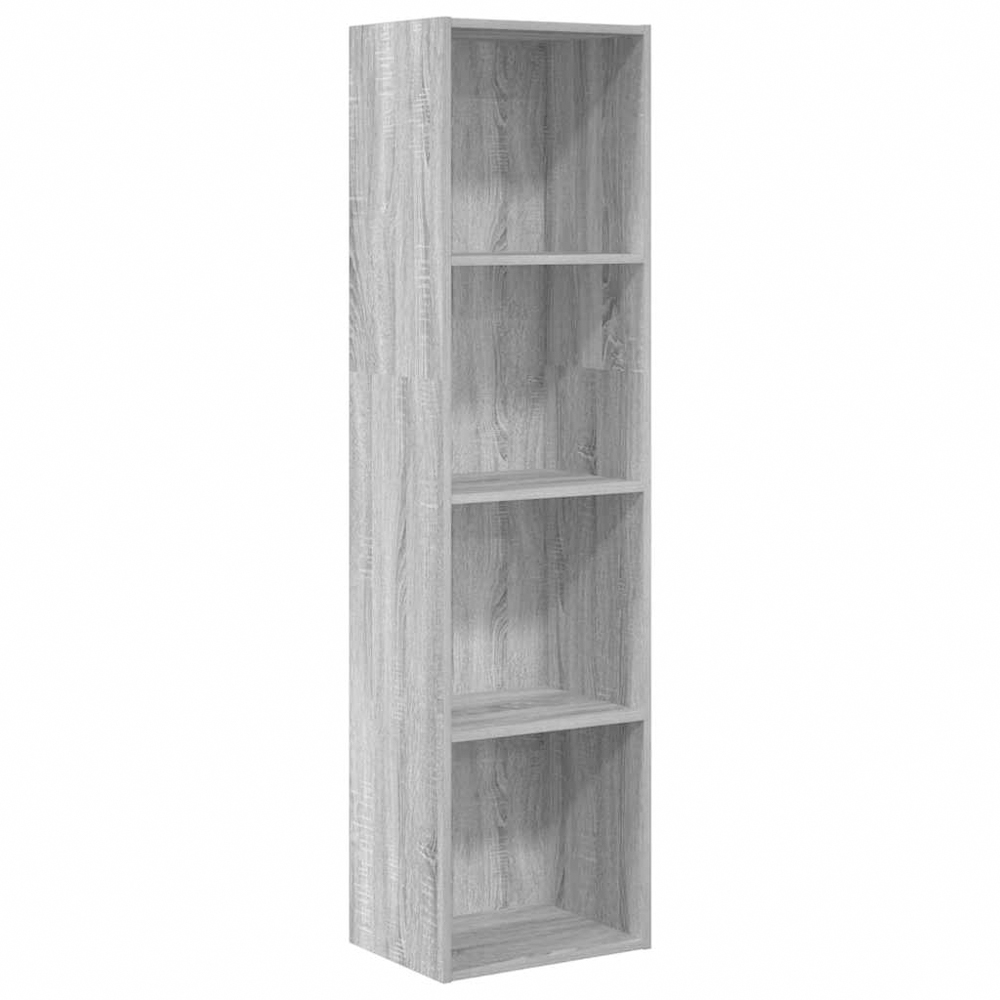 vidaXL 4 Shelf Grey Sonoma Bookcase Image 2