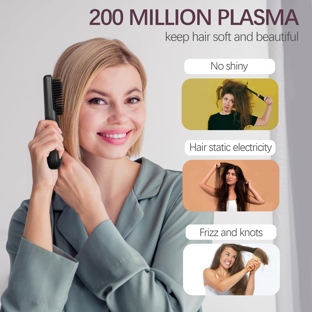 Alivio 3-Speed Black and Pink Hair Straightener Image 7