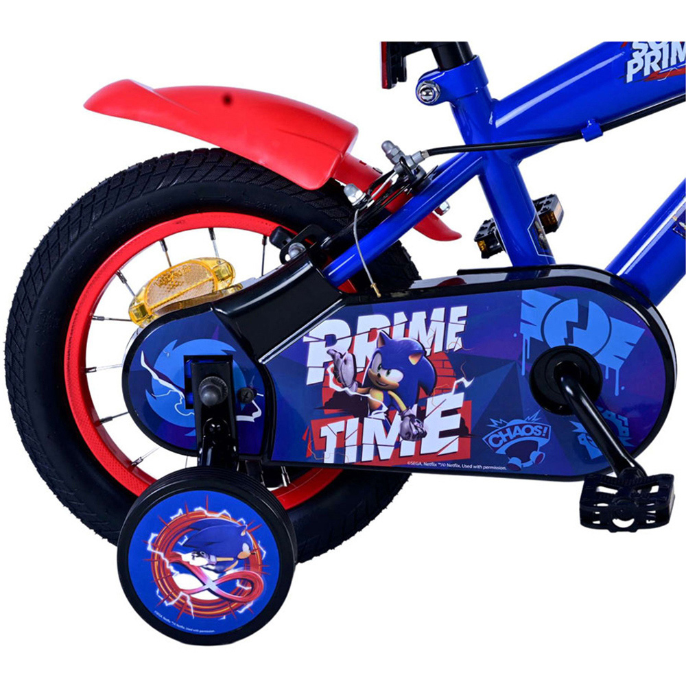 Volare SEGA Sonic Prime Kids 12 inch Multicolour Bike with Stabilisers Image 6