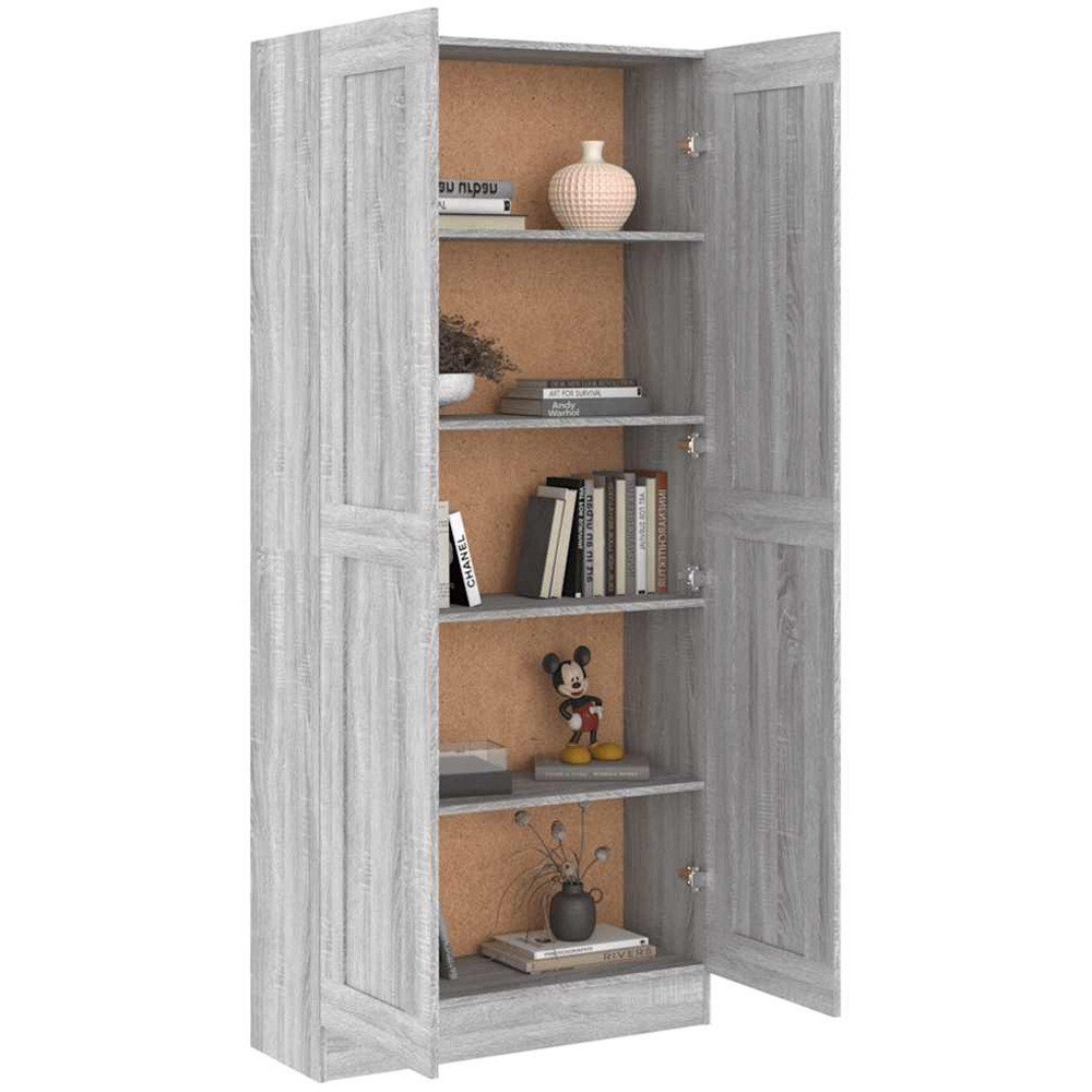 vidaXL 2 Door Grey Sonoma Oak Cabinet Image 4