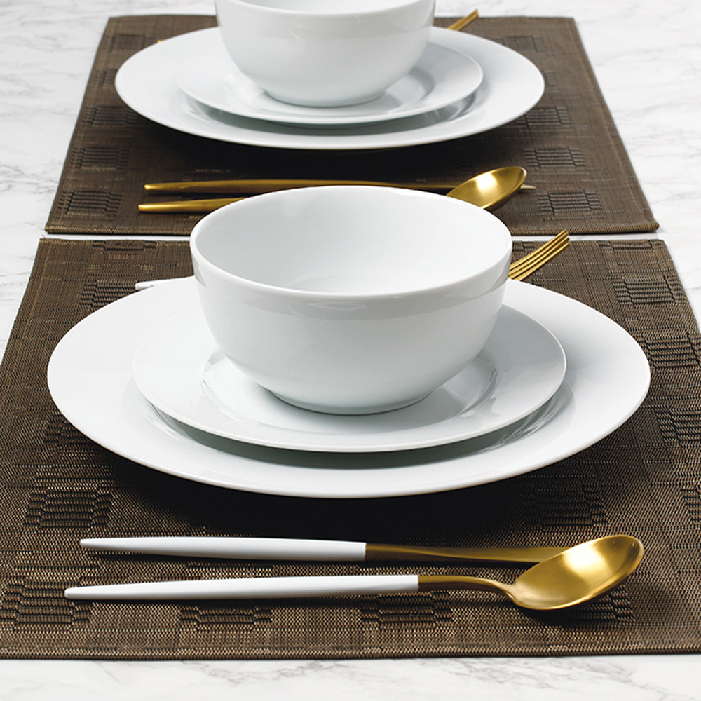 Waterside Rimmed White 24 Piece Dinner Set Image 2