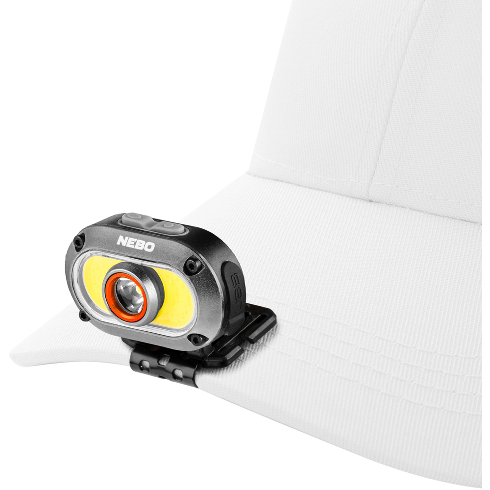 Nebo Mycro 550+ 2-in-1 550 Lumens Grey Rechargeable Detachable Headlamp and Cap Light Image 2