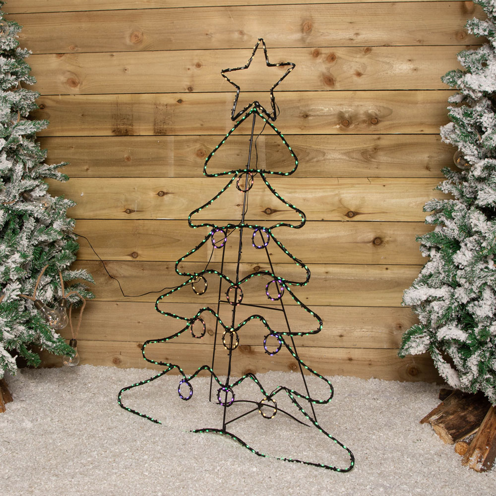 Samuel Alexander 385 Multicolour LED Light Up Standing Christmas Tree 4ft Image 4