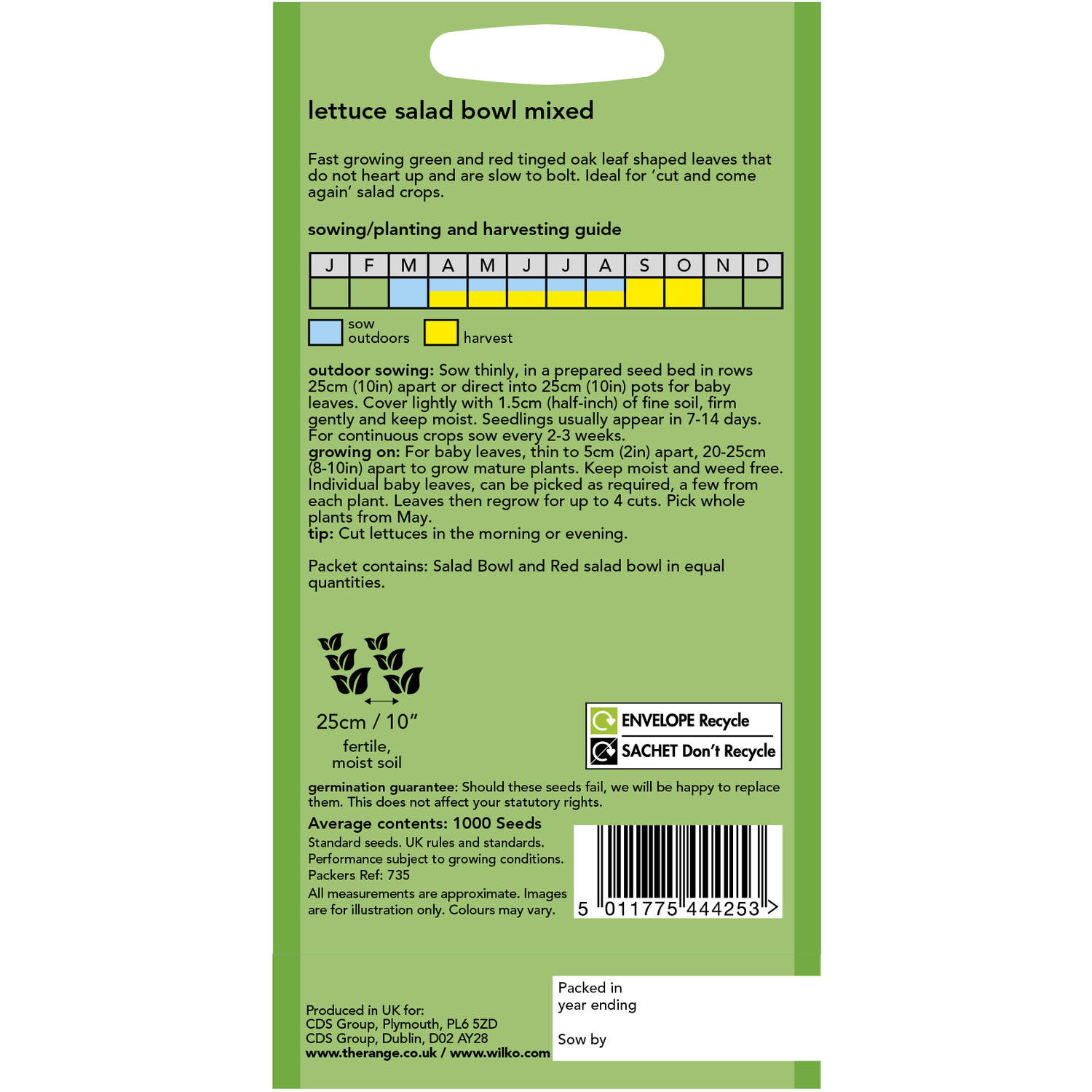 Wilko Lettuce Salad Bowl Seeds Image 2