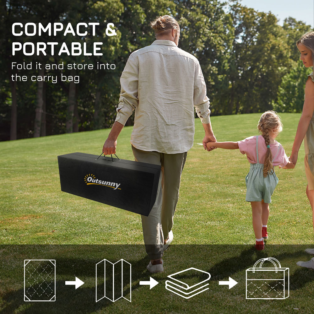 Outsunny Black Reversible Outdoor Mat 274 x 182cm Image 6