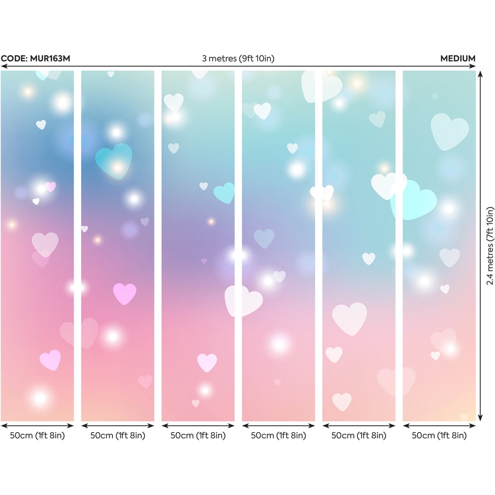 Origin Murals Sweet Hearts Multicolour Wall Mural Image 3
