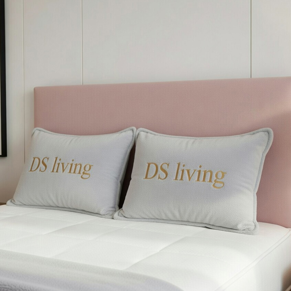 DS Living Prima Double Pink Plush Divan Bed Image 2
