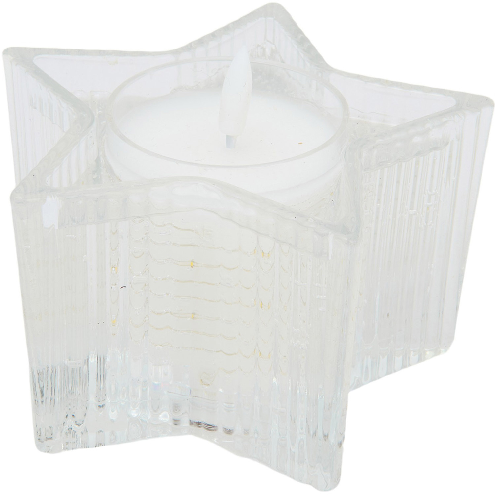 Ribbed Star LED Candle Image 2