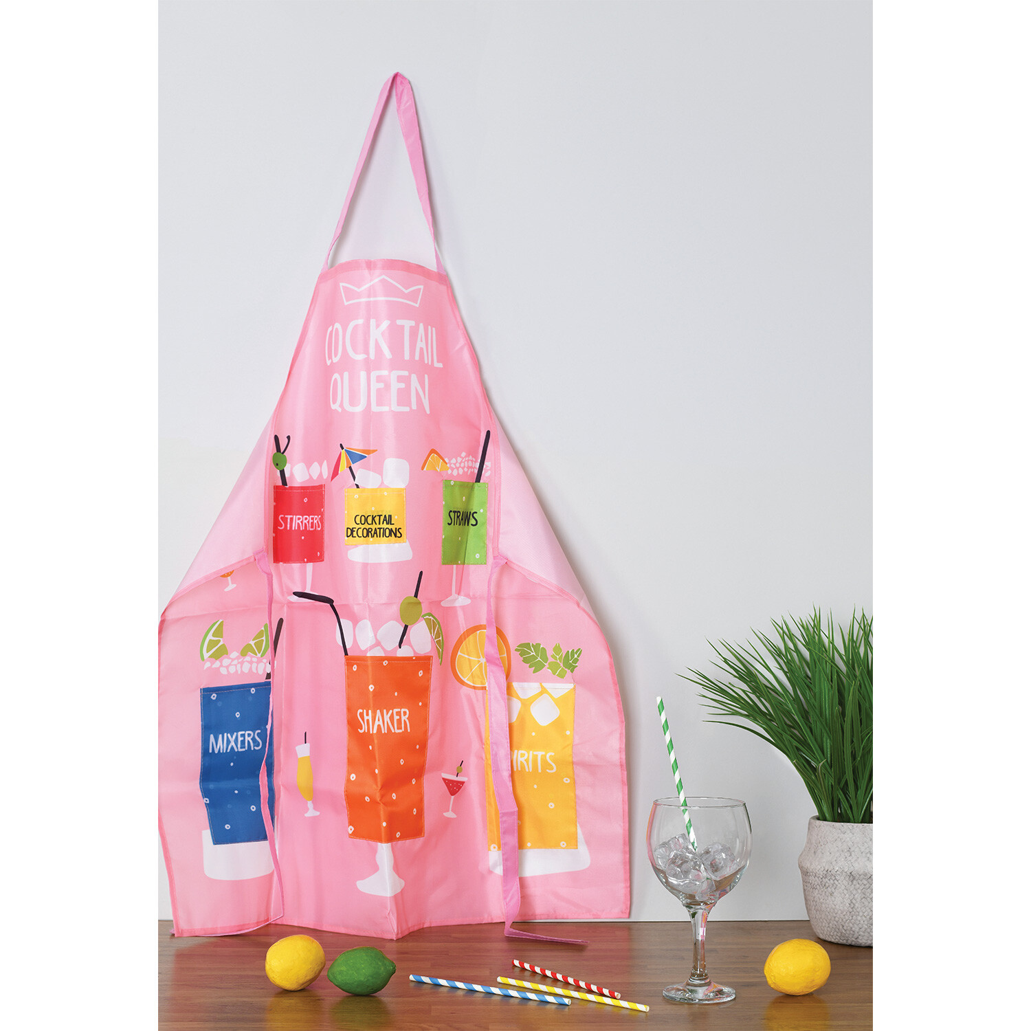 Cocktail Queen Apron - Pink Image 2
