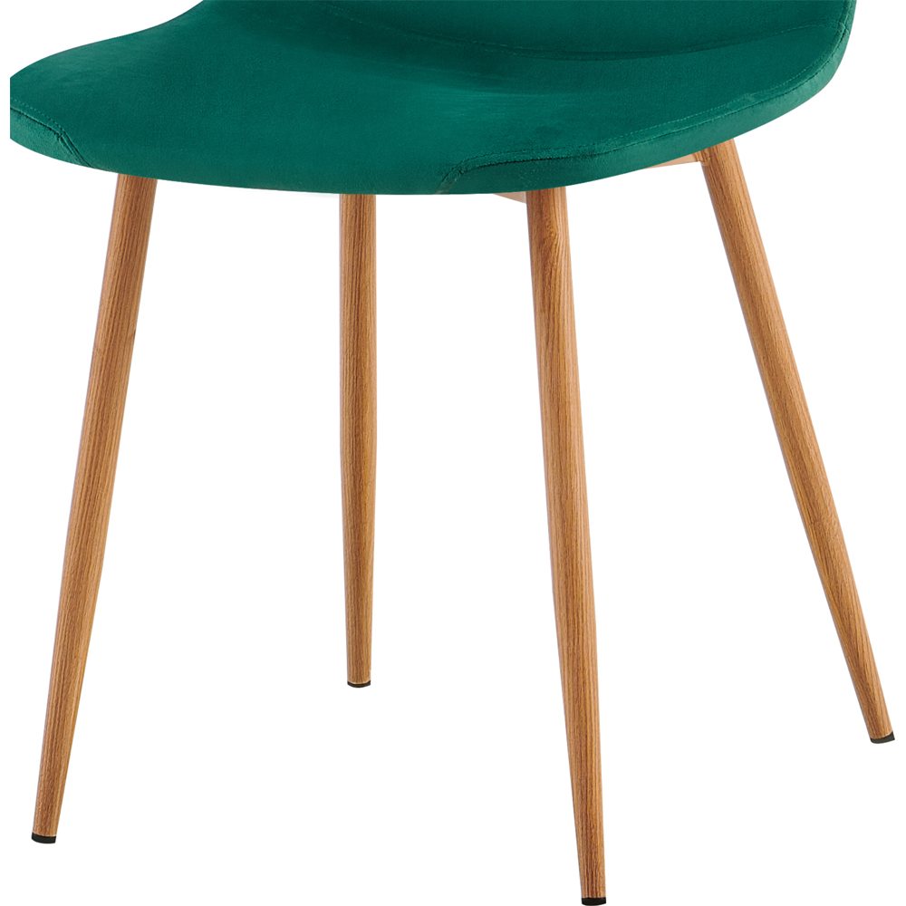 DS Living Luxe Set of 2 Verdant Green Wood Printed Coating Dining Chairs Image 4