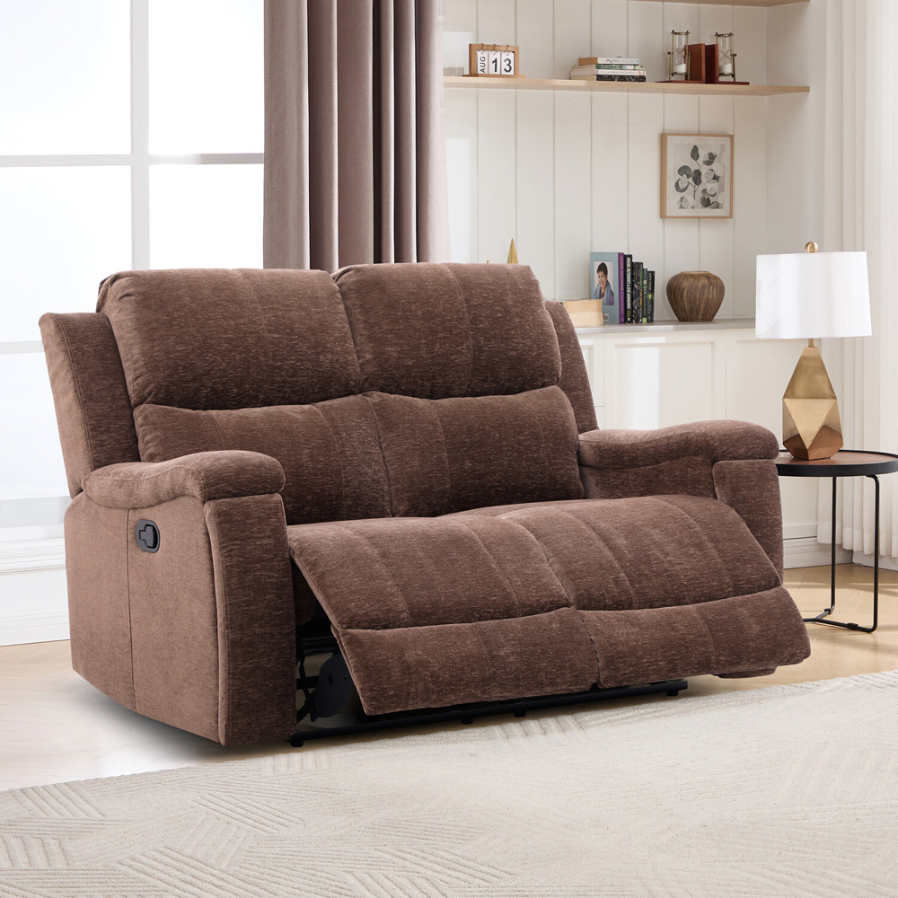 Ledbury 2 Seater Recliner Sofa Dark Brown Image 4