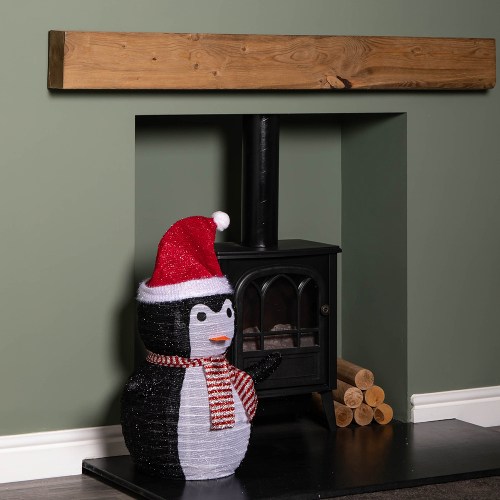 Samuel Alexander Penguin with Red Santa Hat Pop Up LED Christmas Decoration 70cm Image 6