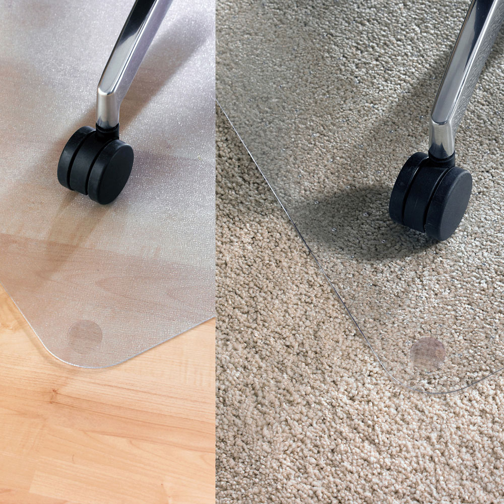 Floortex Unomat Anti-Slip Rectangular Polycarbonate Chair Mat for Hard Floors and Very Low Pile Carpets 89cm x 119cm Image 2