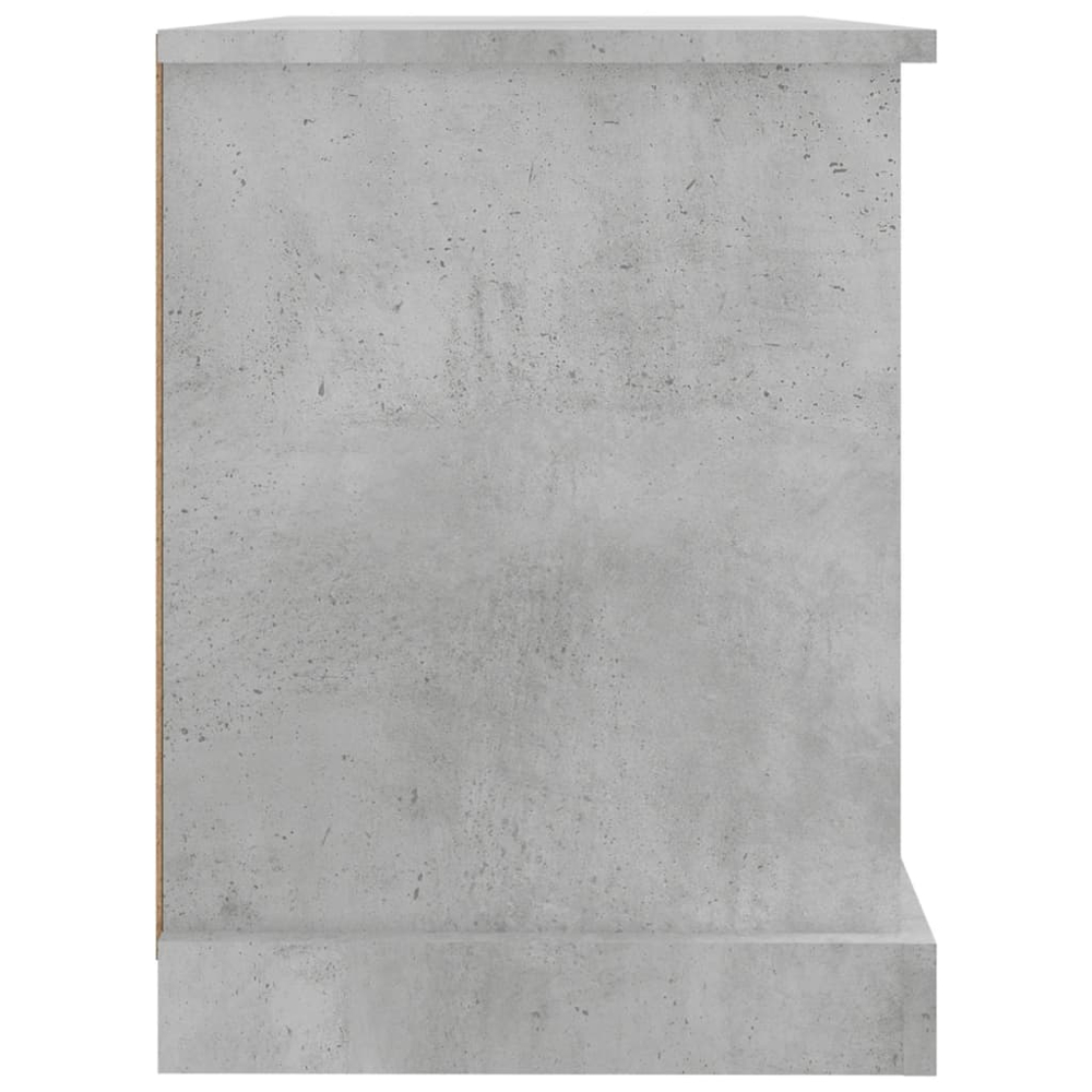 vidaXL 2 Drawer 2 Shelf Concrete Grey TV Cabinet Image 8