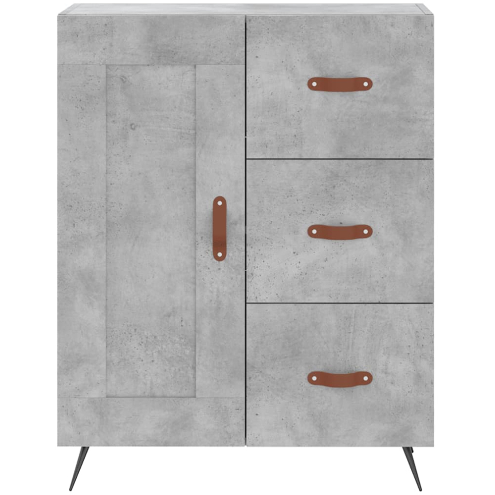 vidaXL 3 Door 3 Drawer Concrete Grey Highboard Image 8
