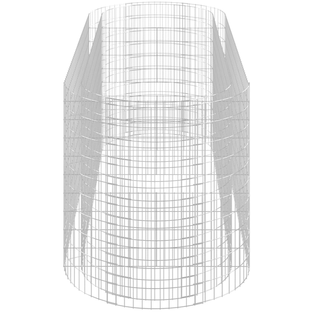 vidaXL Silver Galvanised Iron Gabion Raised Bed 300 x 100 x 100cm Image 4