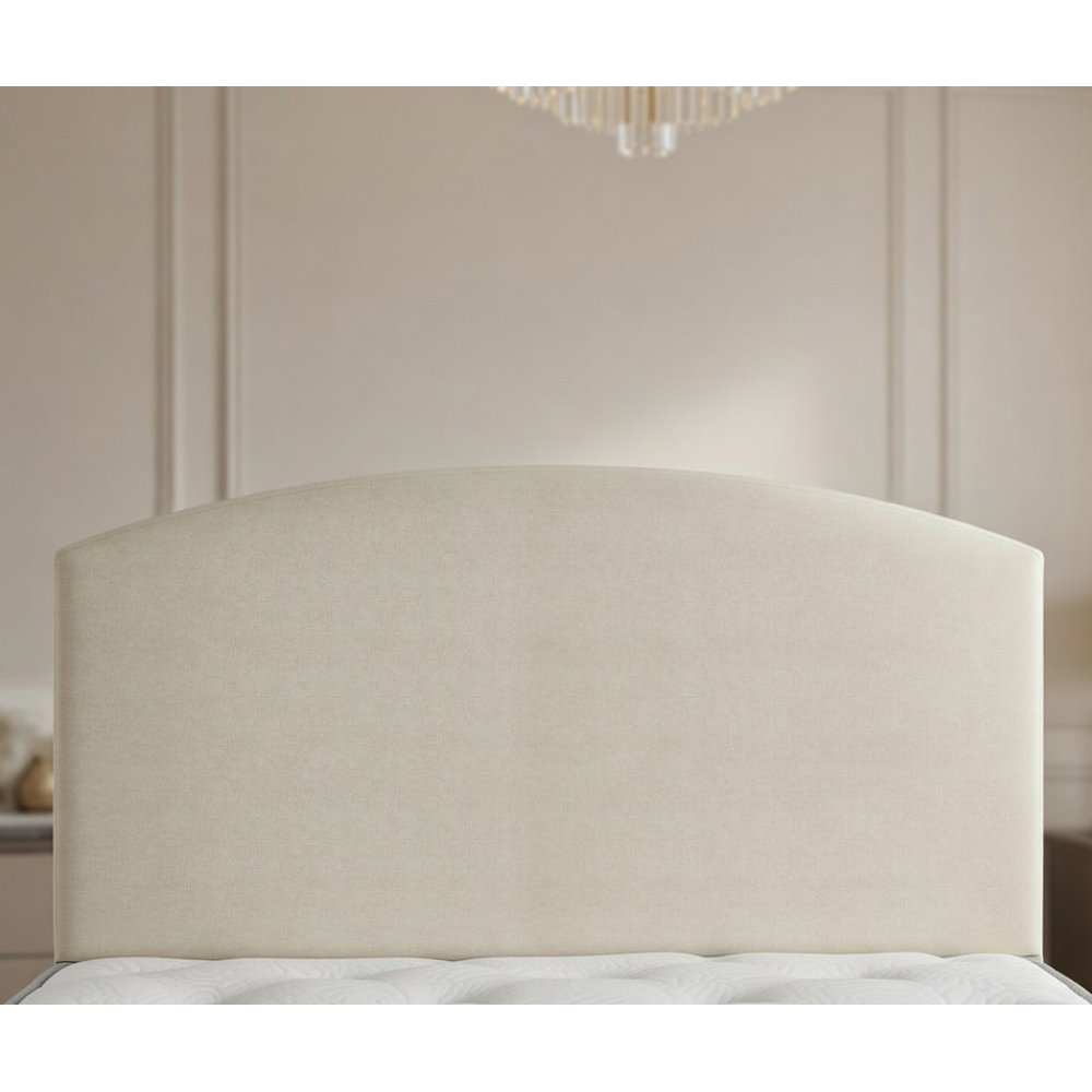 DS Living Opulence King Size Cream Velvet Upholstered Ottoman Bed Image 4
