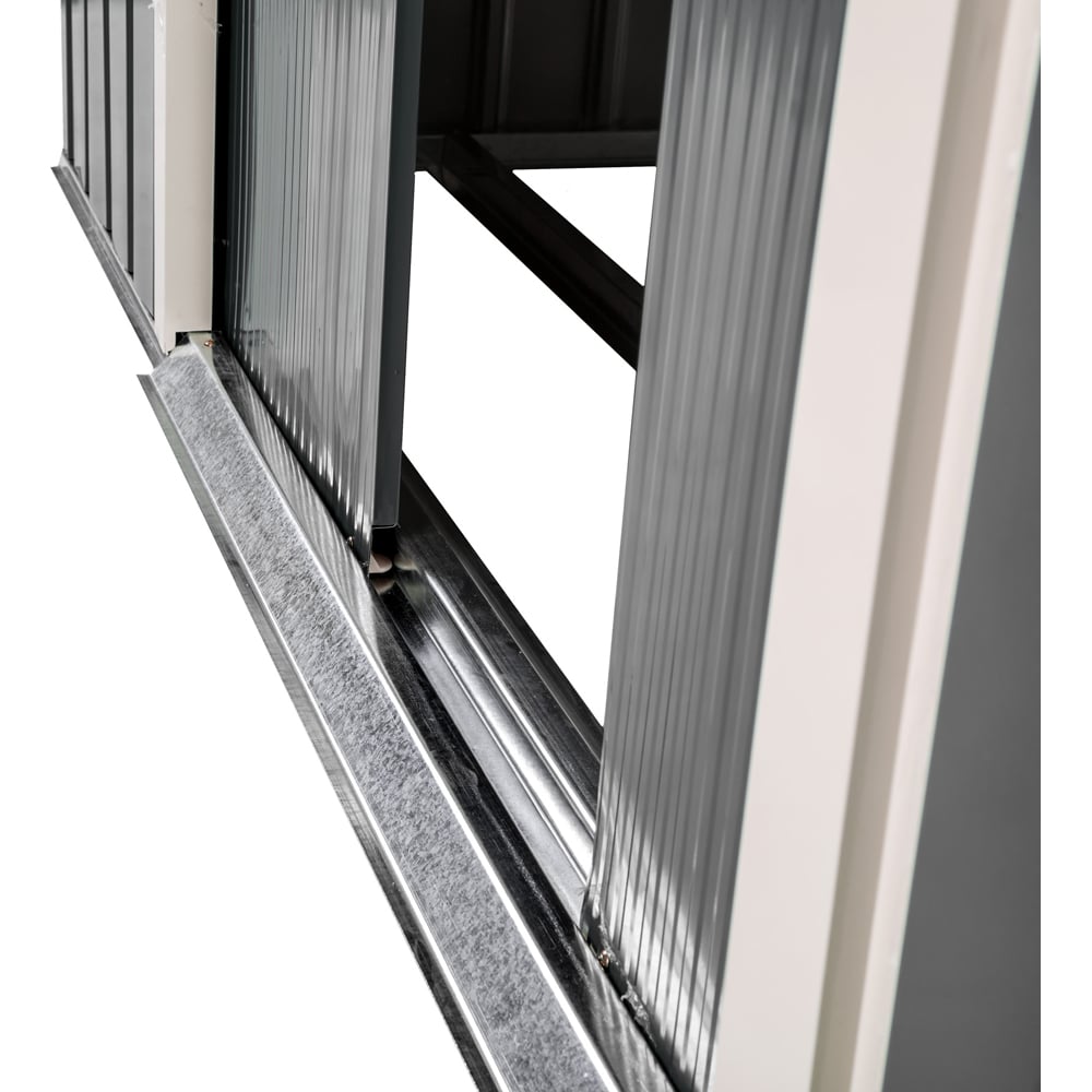 tectake Grey and White Gable Roof Shed Image 8