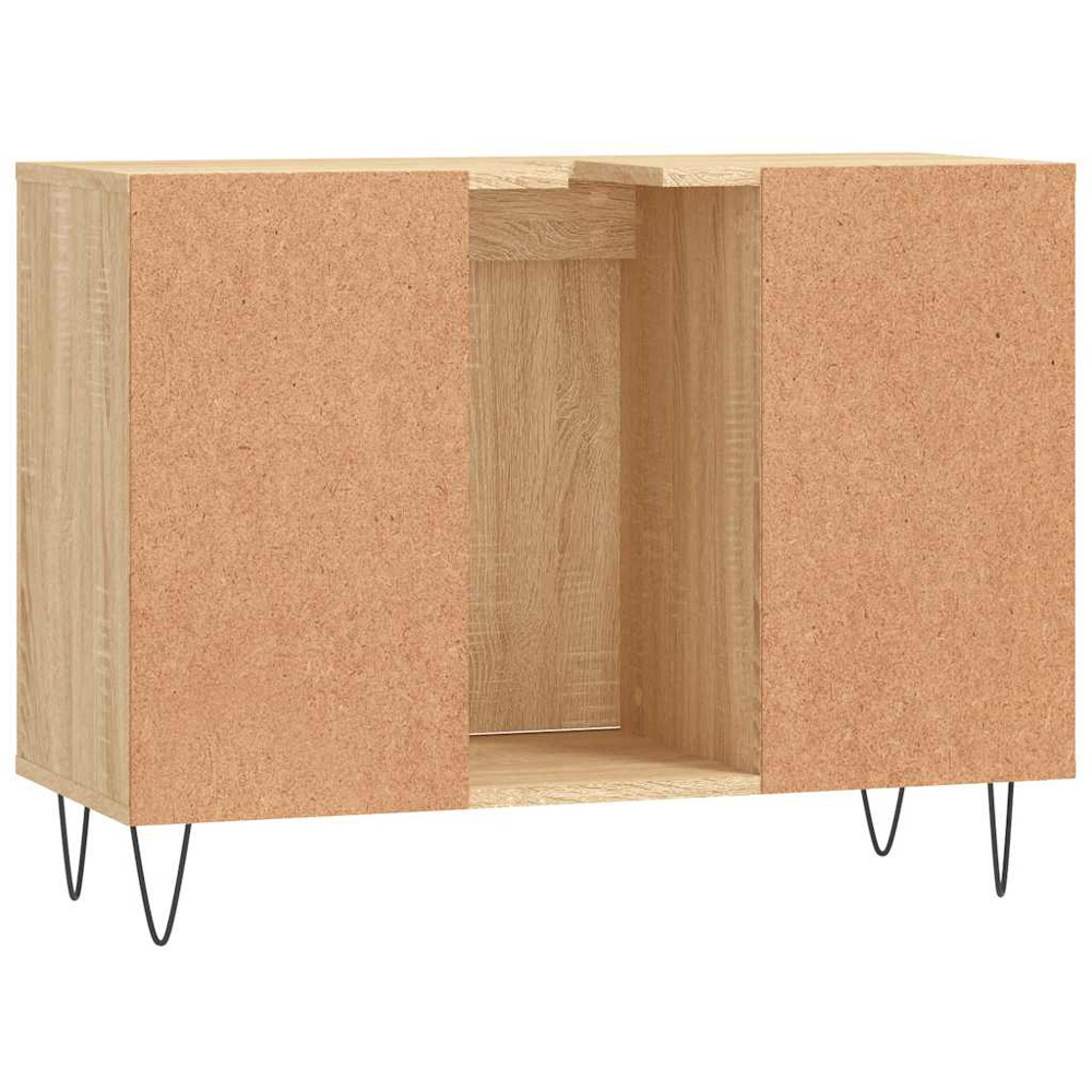 vidaXL Single Door 4 Open Shelf Sonoma Oak Bathroom Cabinet Image 8