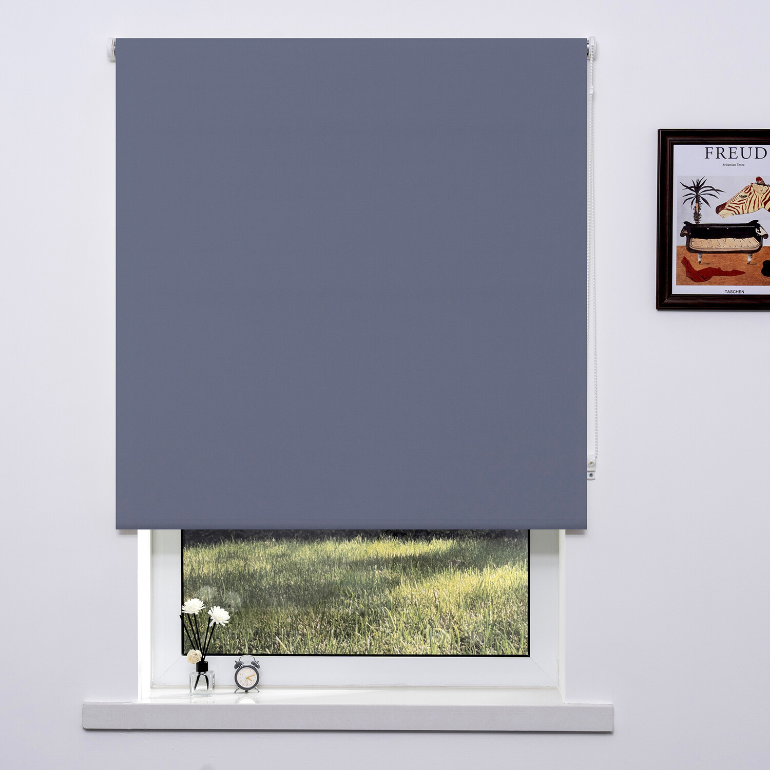 Plain Blackout Blinds - Glacier Grey / 60cm Image 1