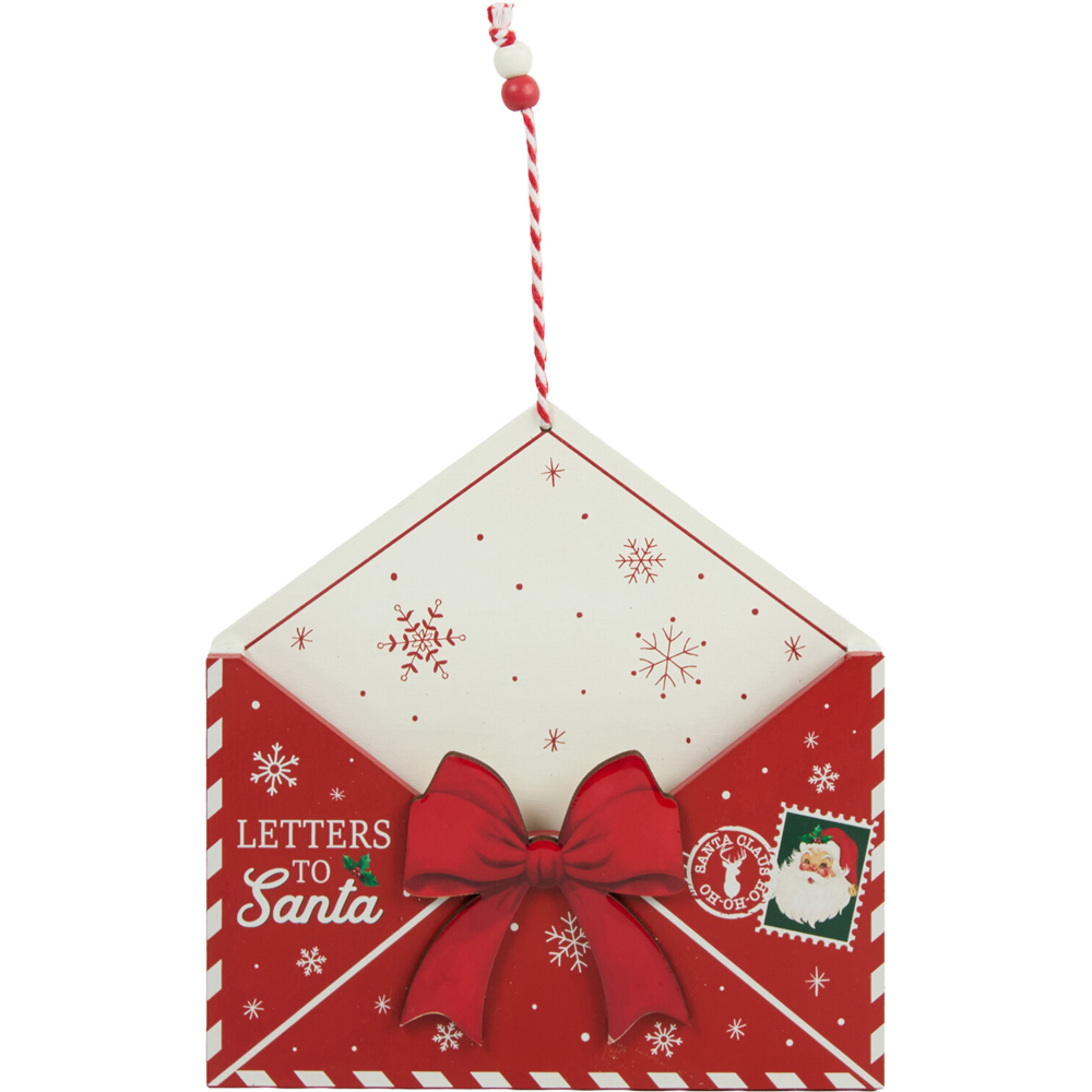 Wooden Christmas Envelope Decoration Image 4