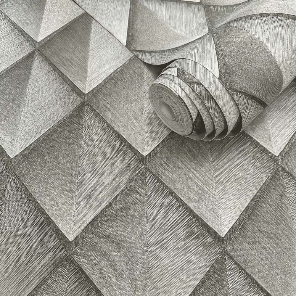 Belmont House Mojo Silvery Grey Wallpaper Image 2