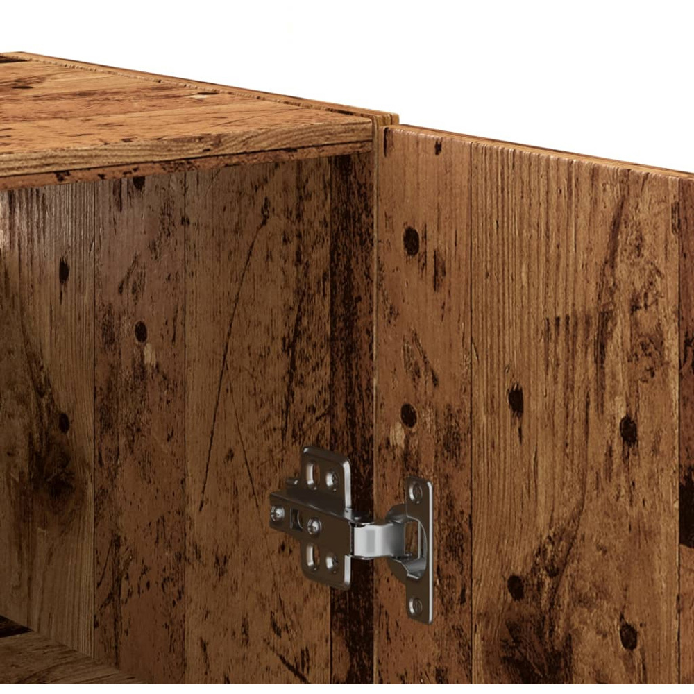 vidaXL 2 Door Old Wood Wall Mounted Cabinet Image 8