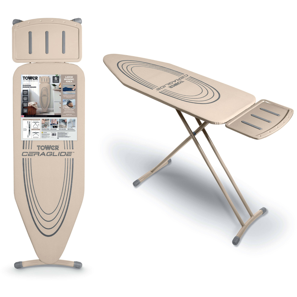 Tower Latte Pro Height Adjustable Oversize Ironing Board Image 3