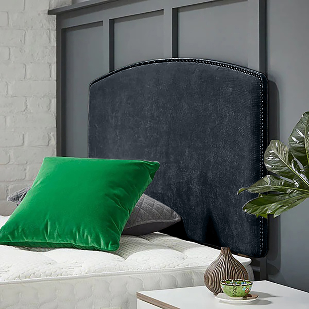 Eleganza Home Russo Small Single Charcoal Naples Strutted Headboard Image 2