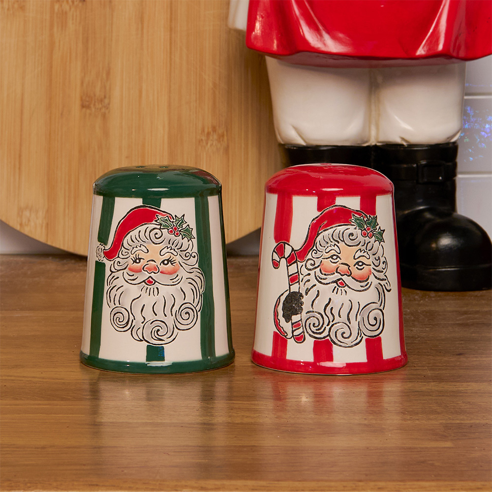 Jolly Santa Salt and Pepper Shaker Set Image 2