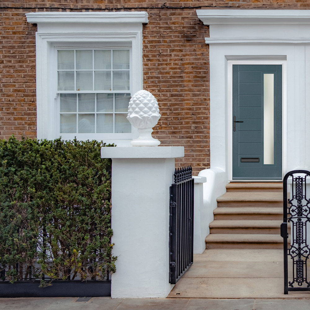 Crystal-Direct Monza Slate Grey GRP Clear Glass Right Hand Open Front Door 2090 x 920mm Image 2