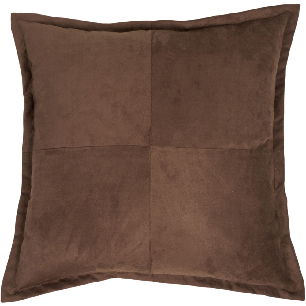 Cleo Faux Suede Cushion Brown Image 1