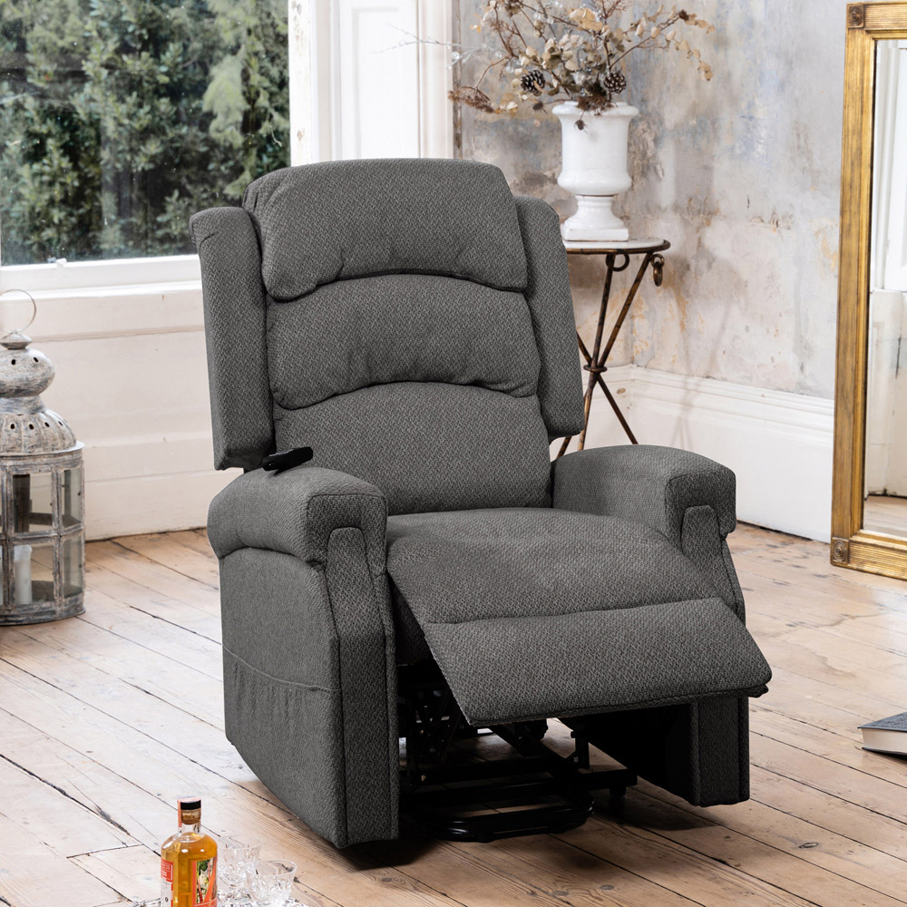 Artemis Home Eltham Dark Grey Electric Lift-Assist Massage and Heat Recliner Chair Image 2