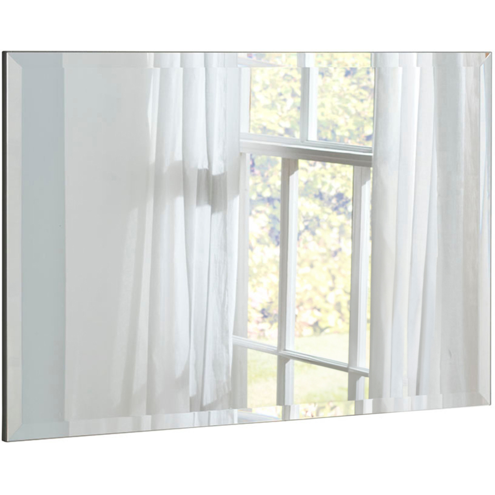 Yearn Silver Classic Bevelled Rectangular Mirror 102 x 76cm Image 1
